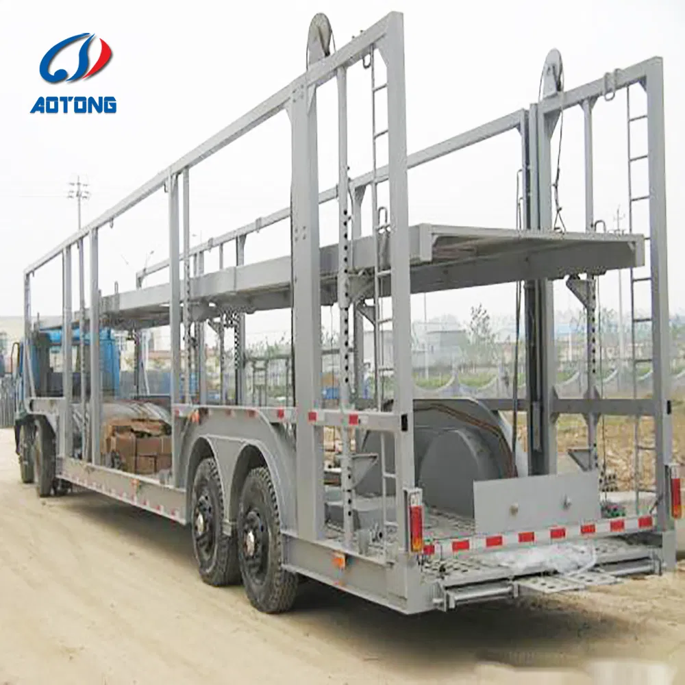 2axle 3axle 4axle Car Transport Hauler Semitrailer Car Carrier Delivery Double Deck Truck Trailer