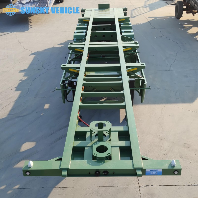 High Quality 40FT Skeleton Semi-Trailer for 20gp 40hq Container Transport