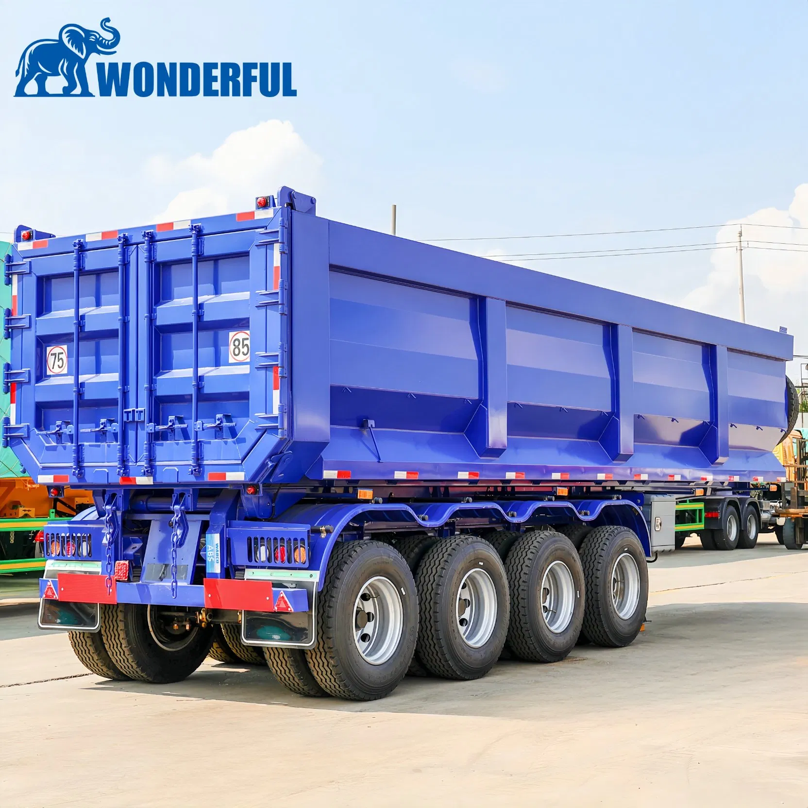 Factory Supplier China Hot Sale 3 Axle U Type 40cbm Heavy Duty Hydraulic Cylinder Tipper Transportation Cargo Used Caravan Dump Semi Lorry Cimc Truck Trailer