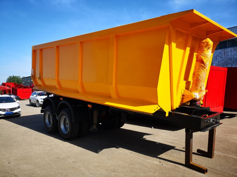 Heavy-Duty 40cbm Single Axle Double Drop Dump Trailer