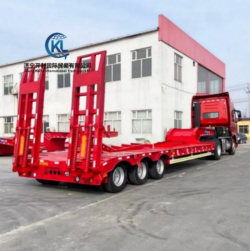 30ton Capacity Low Loader Double Welded I-Beam Chassis Lowbed Semi Trailer Tri-Axle Drop Deck Widener for Sale in Au