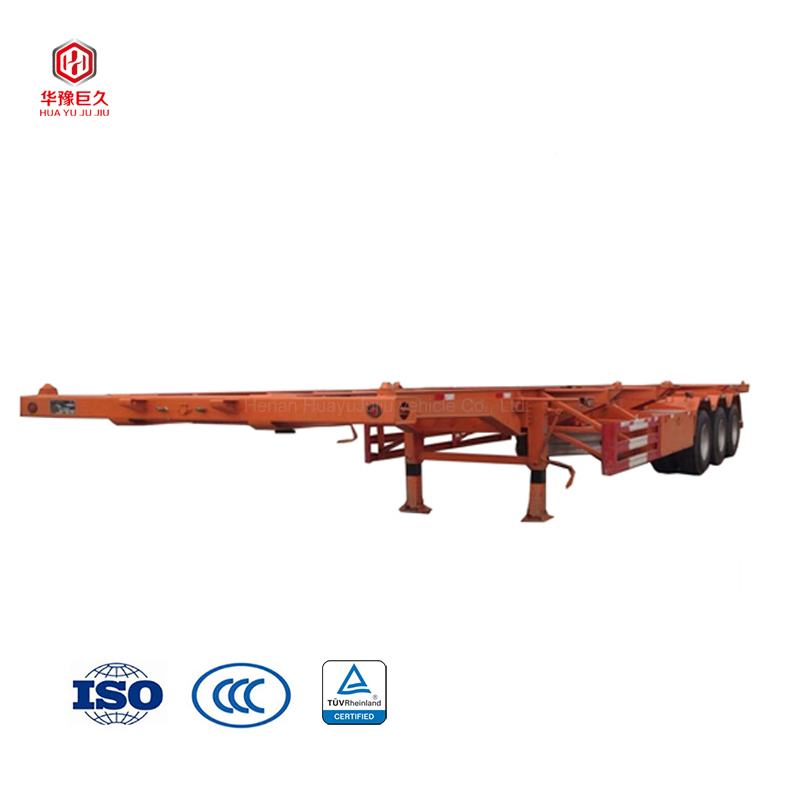 Tri Axles 45 Feet Container Skeleton Chassis Semi Truck Trailer