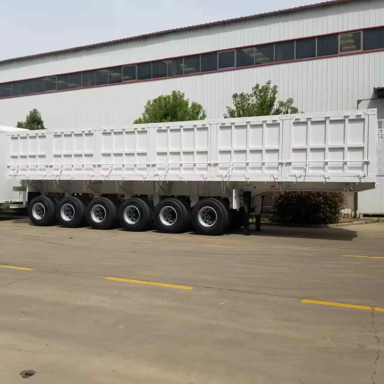 4 Axles BPW/Saf Axle 80 Ton Hydraulic 10 Meter Dumper Semi Truck Transport Grain Sand Stone Cargo Side Dump Trailer