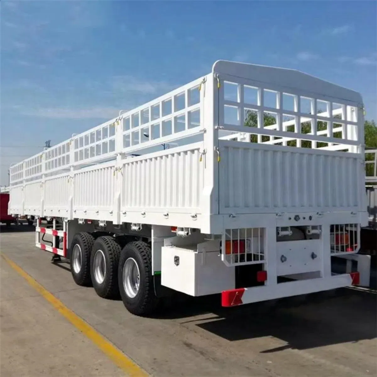 Cheap Price 40 50 Ton Fence Cargo Trailer 3 Axle Stake Fence Semi Trailer From China for Sale