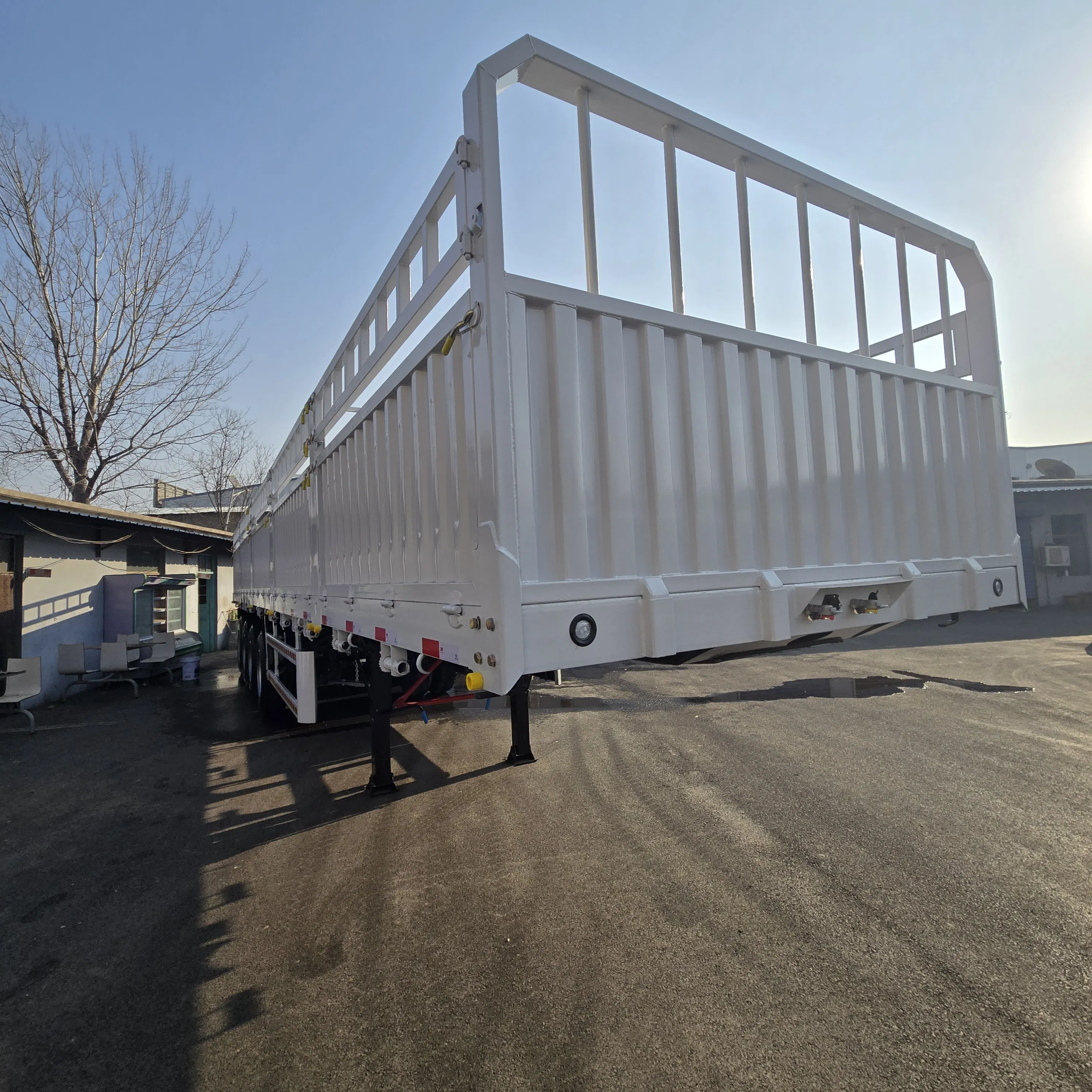New Price for Sale 4 Axles 50 Tons Capacity Detachable Fence Cargo Semi Trailer Premium Customized Hydraulic Dump Trailer