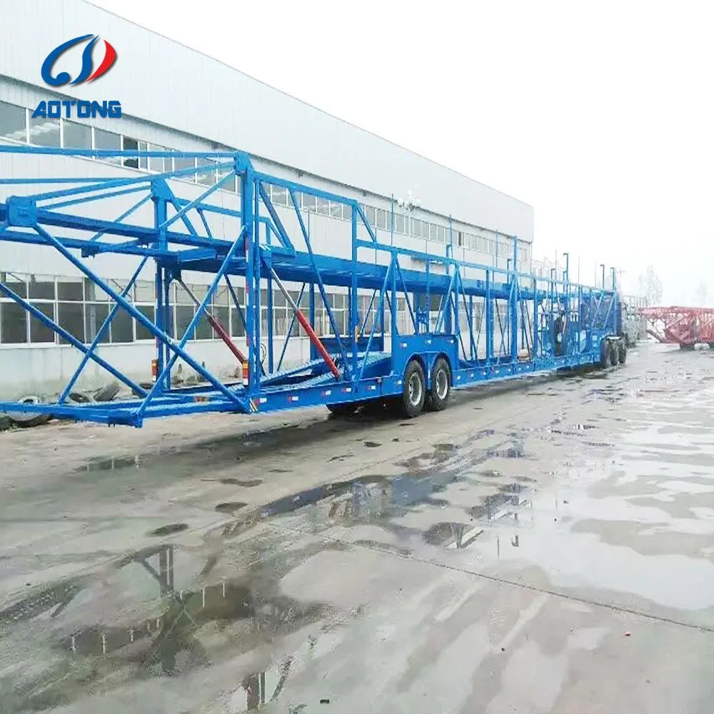 2axle 3axle 4axle Car Transport Hauler Semitrailer Car Carrier Delivery Double Deck Truck Trailer
