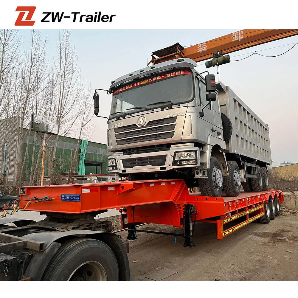 Heavy-Duty 70 Ton Hydraulic Extendable Low Bed Semi Trailer