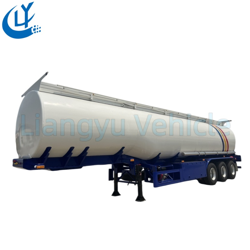 3/5 Compartments 3 /4 Axles 45cbm/42cbm/45000L/50cbm Capacity Alumimun /Steel Oil/Fuel Tanker Truck Semi Trailer for Diesel/Petrol/Gas Transport