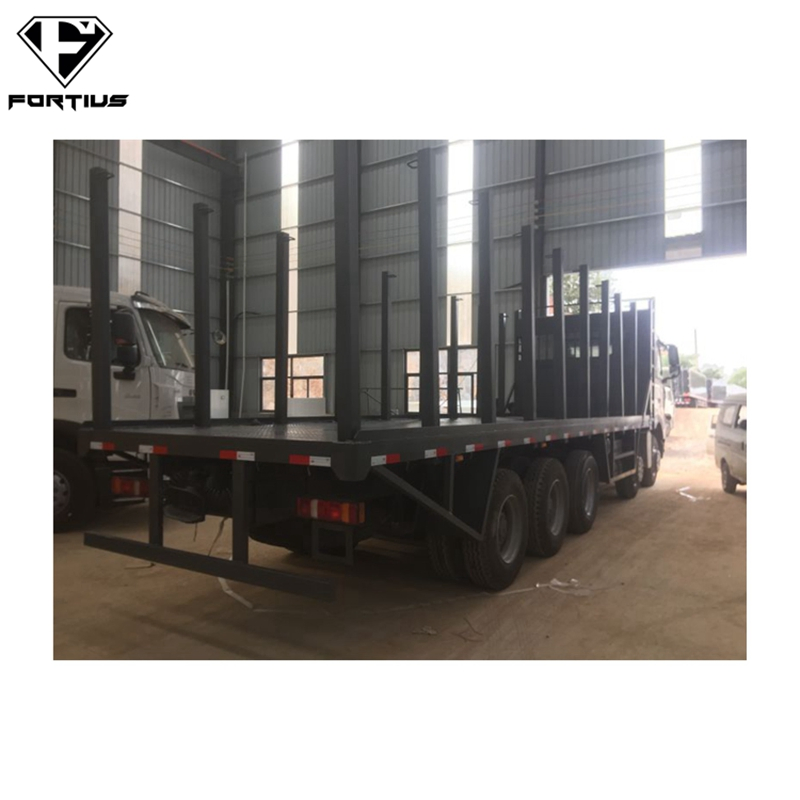 40 Ton 3 Axle Timber Trailer Steel Logging Flatbed Semi Trailer with Twist Lock Log Pillar for Forestry Wood Logs Transport