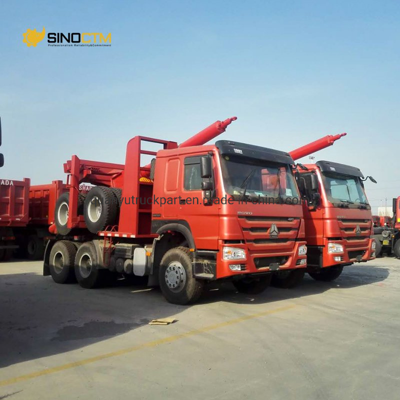 Customized Sinotruk HOWO Log Wood Timber Forest Logging Carrier Transport Truck Vehicle Semi Trailer for Sale