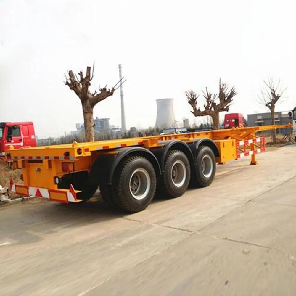 2 Axle 3axle Cargo Truck Utility Container Chassis Skeleton Semi Trailer