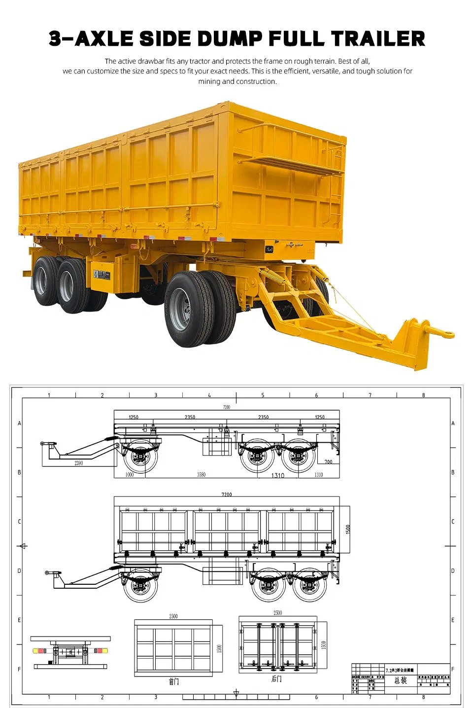 Side Dump Full Trailer