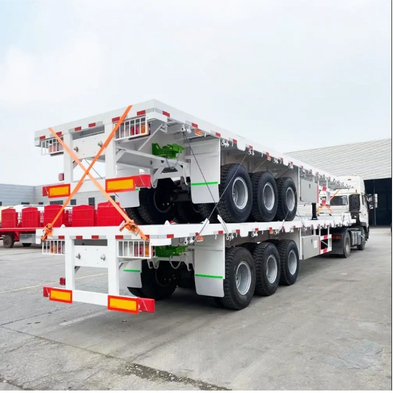 2 3 Axle 20 40 45 FT 40 60 80 100 Ton Port Frame Trailer Semi-Trailer with Rotary Lock Container Chassis Frame