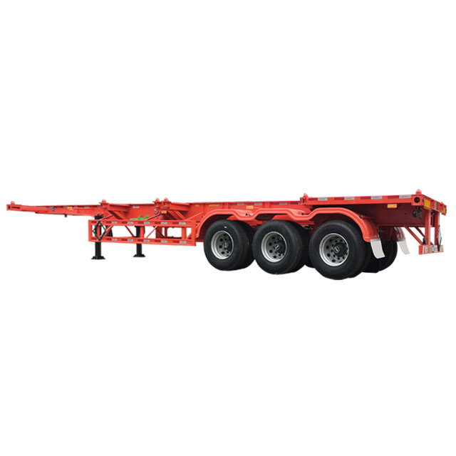 2/3 Axles 20-40-45FT Air Suspension Light Tare Weight Extendable Slider Skeletal Container Chassis Semi-Trailer for Sale