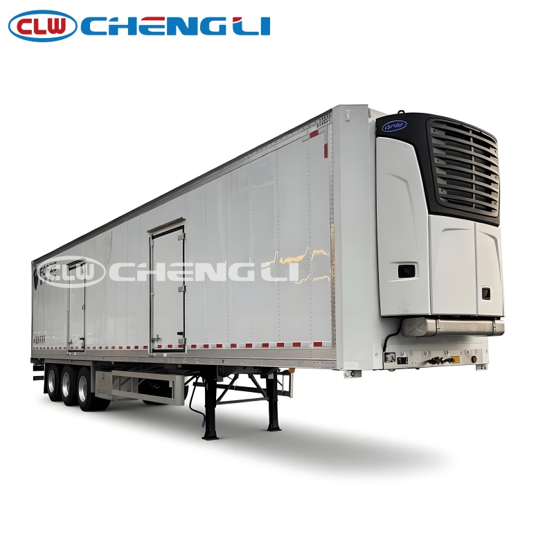 High Efficiency 40tons 83cbm Aluminum Alloy Refrigerated Semi Trailer for Sale