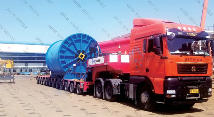 Gold-Hofer Type Platform Hydraulic Modular Truck Semi Trailer