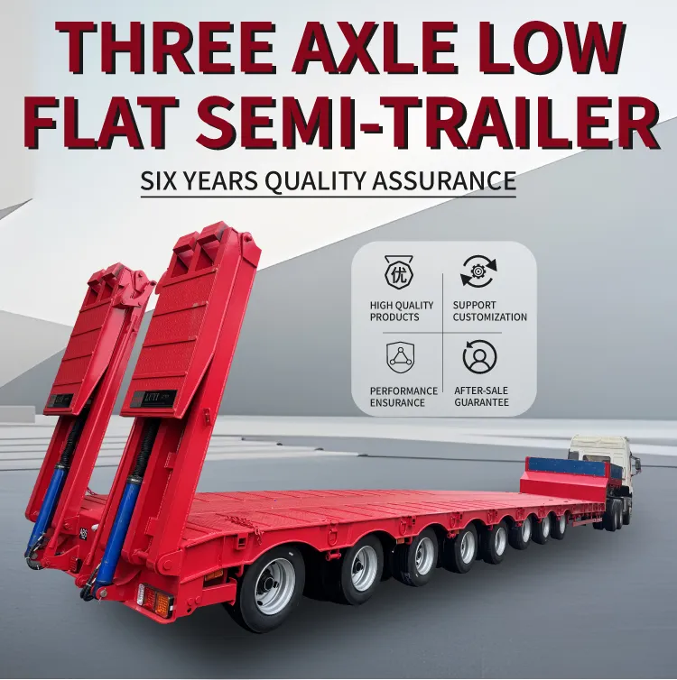 8 axle lowbed semi trailer
