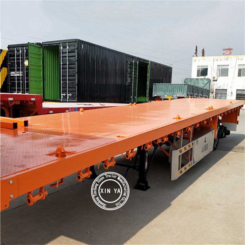 4 Axle 45FT Flatbed Semi Trailer Container Trailer Cargo Trailer Lowbed Flat Bed Semi Trailer