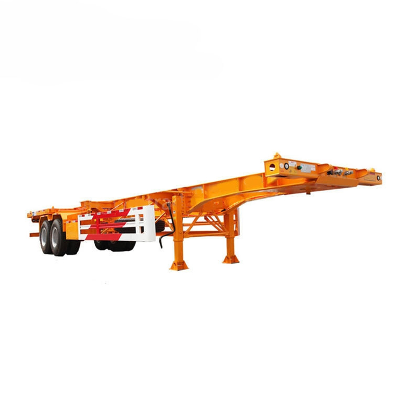 Heavy-Duty 3 Axle Skeleton Semi Trailer with 60 Tons Capacity and Reinforced Double Drop Frame for Secure 40hq Container Transport in Harsh Conditions