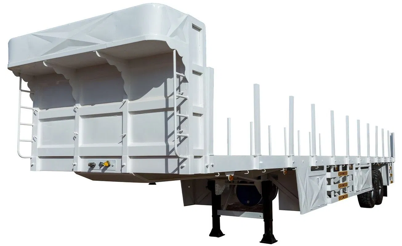 Warehouse Fence Cargo Semi-Trailer Farm Full Trailer Canton Fair Truck Exhibition