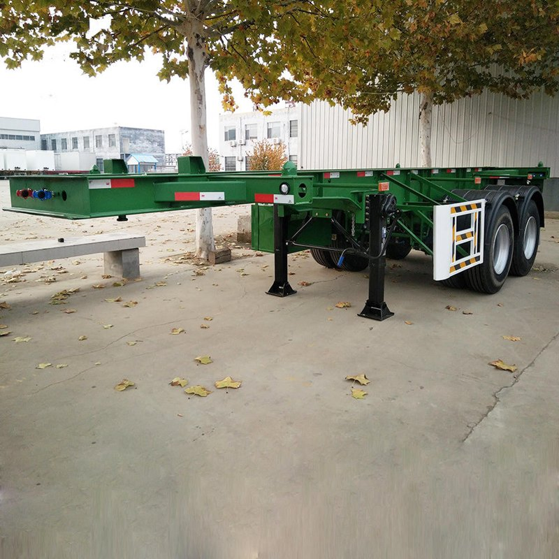40feet Skeletal Semi Trailer Carbon Steel Heavy Tri-Axle Container Chassis Trailer