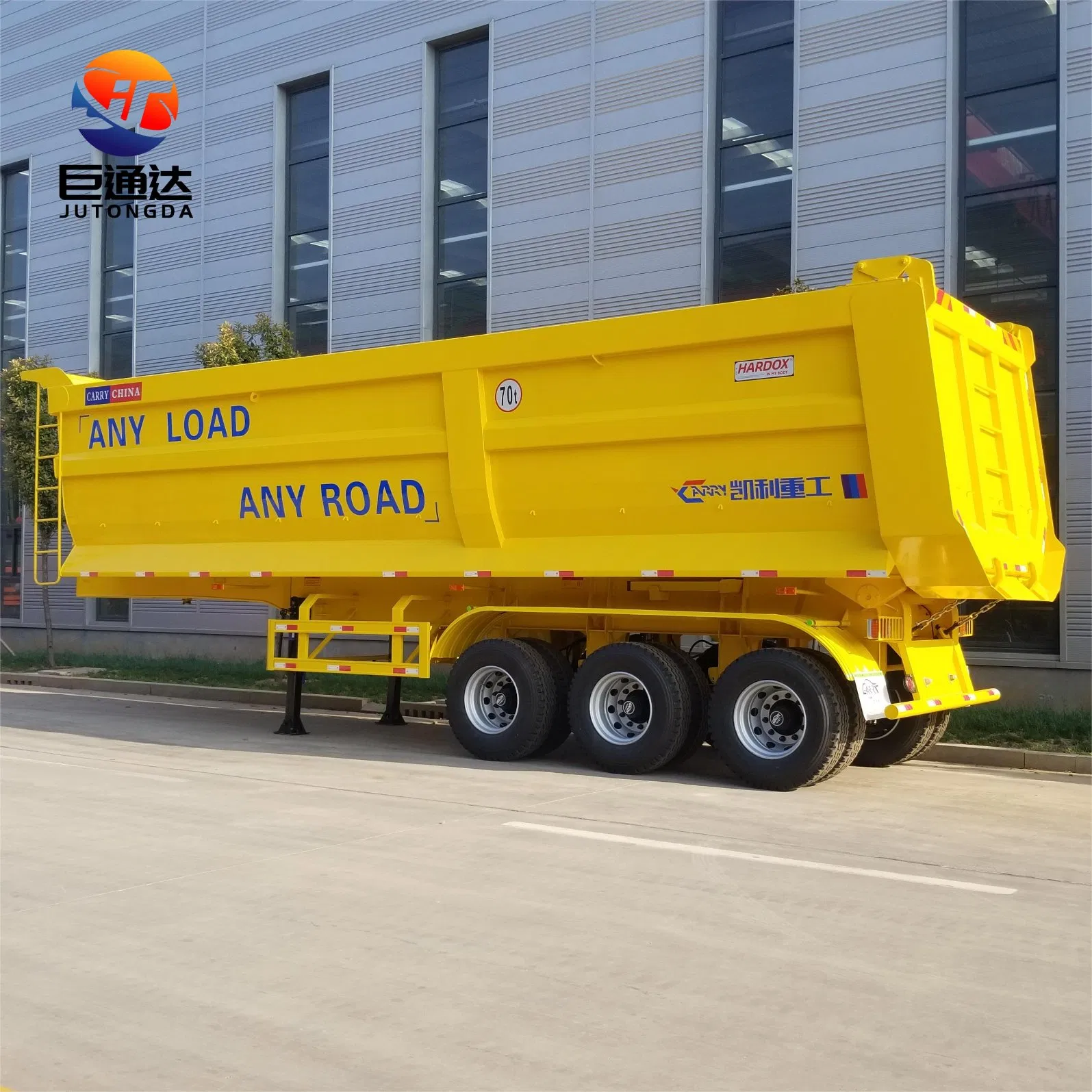 Hydraulic Rear Dump Trailer 3/4 Axles 40 Cbm Tipper Semi Truck Dumper Trailer for Sale Customizable