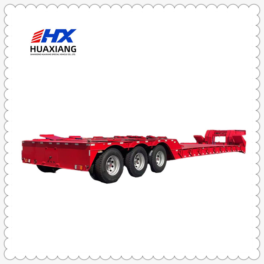 Dependable Heavy-Duty Goose Neck Low Bed Semi Truck Trailer for Oil Fields