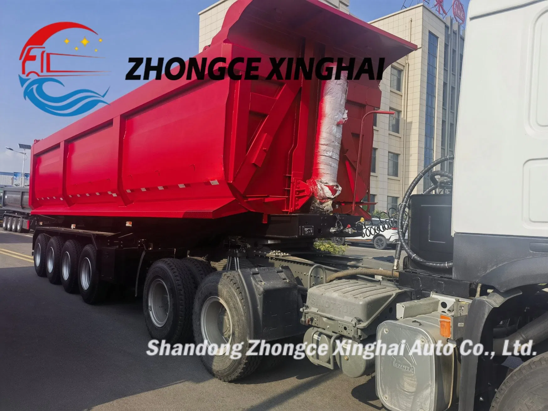 Heavy Duty Hydraulic 4 Axles 60-80 Tons Tipper Dump Semi Trailer