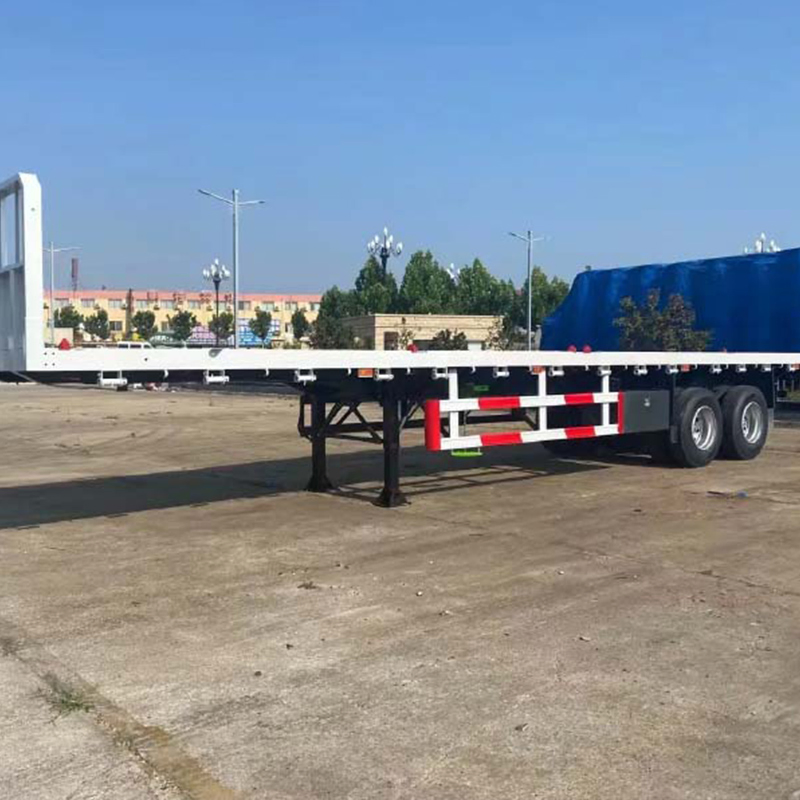Flatbed Semi Trailer 2/3/4 Axles Trailers Cargo Transport Truck Flatbed Semi Trailer Platform Truck