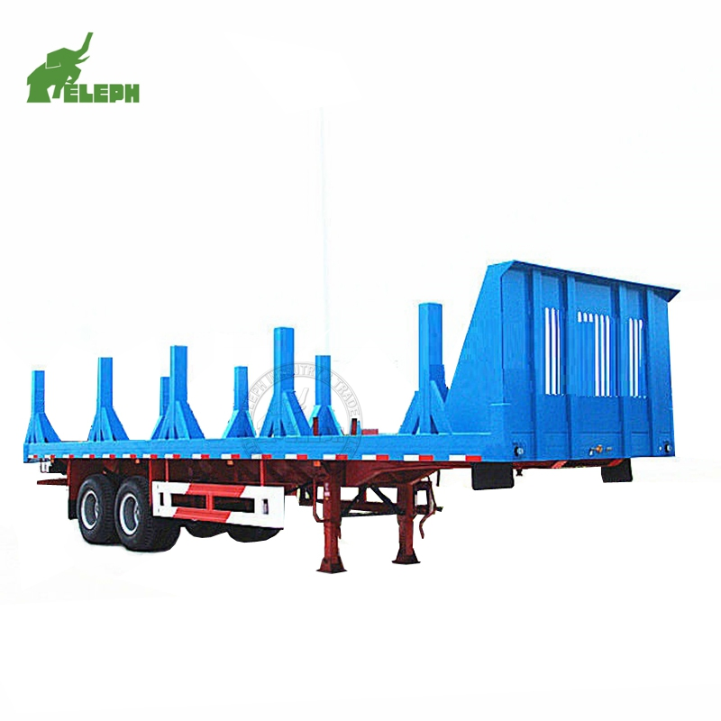 3/4 Axle Semi Trailer Flatbed Logging Truck Semi Trailer