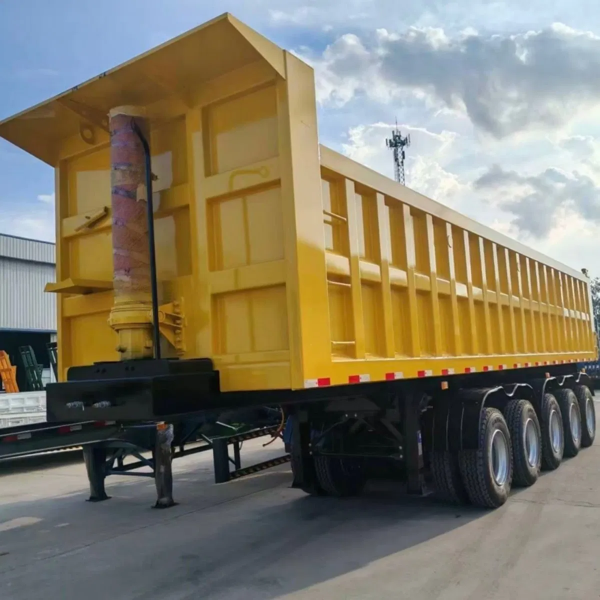 2025 40 Ton 50 3 Axle Aluminium Tipper Tipping Dumper Side Mounted Tractor Hydraulic Dump Semi Truck Trailer for Sale