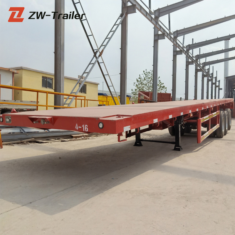 Heavy Duty 3 4 Axle 40FT 53FT 20FT 60FT Container Transport Flat Bed Truck Trailer Platform Semi-Trailer Flatbed Semi Trailer for Sale