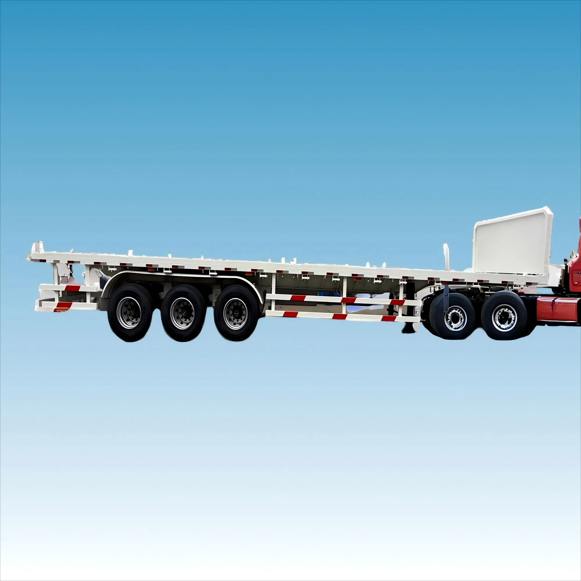 Factory Direct Sales Box Container Cargo Tractor Truck Flatbed Platform Semi Trailer
