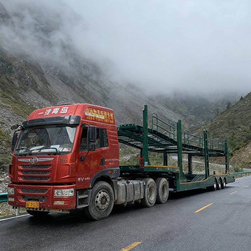 3-Axle Double Deck Car Carrier Semi-Trailer 2 Floors Enclosed Transporter 40 Ton 6 10 12 15 Car Transport Car Trailer