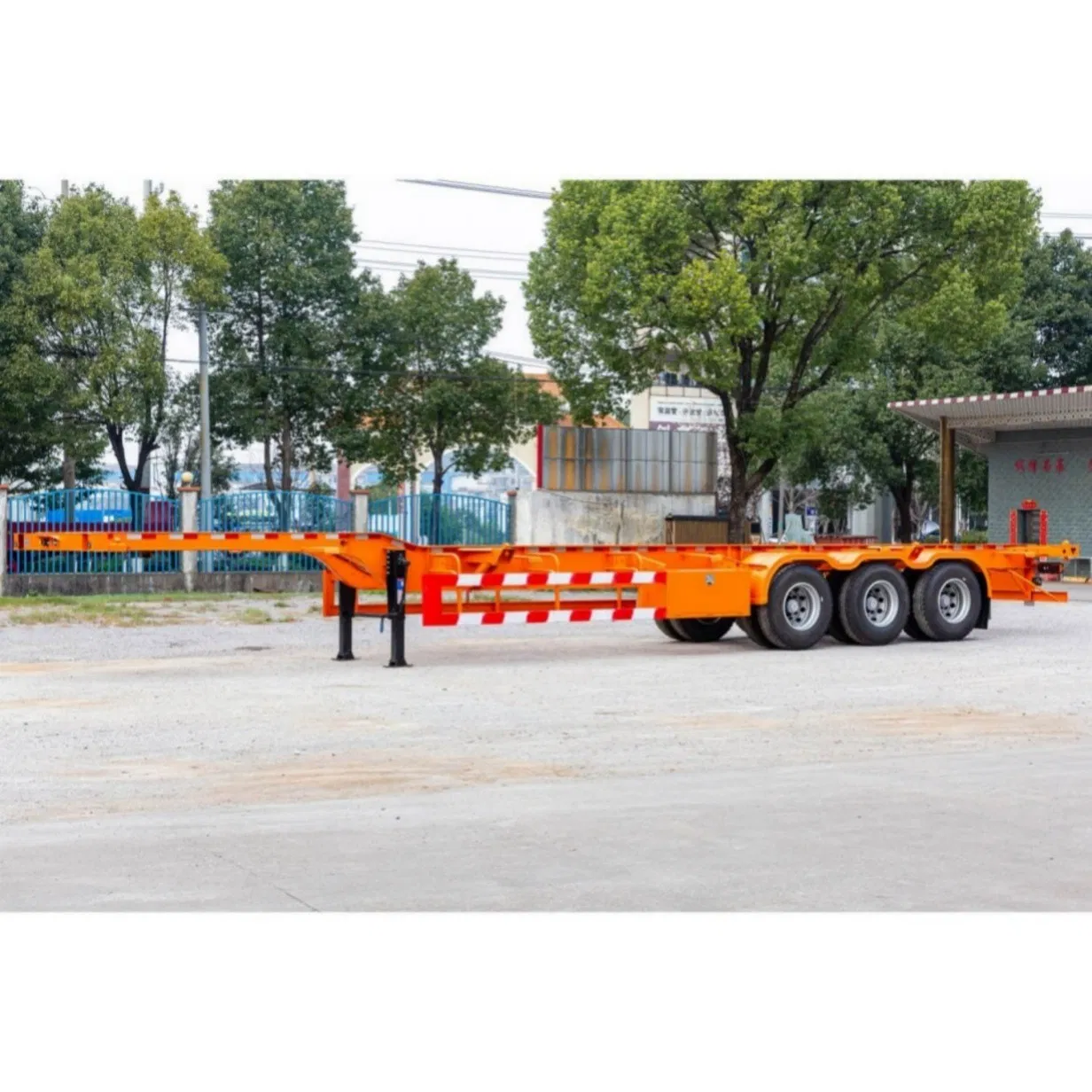 Gooseneck Skeleton 20/40FT Tri-Axle Container Skeleton Semi Trailer