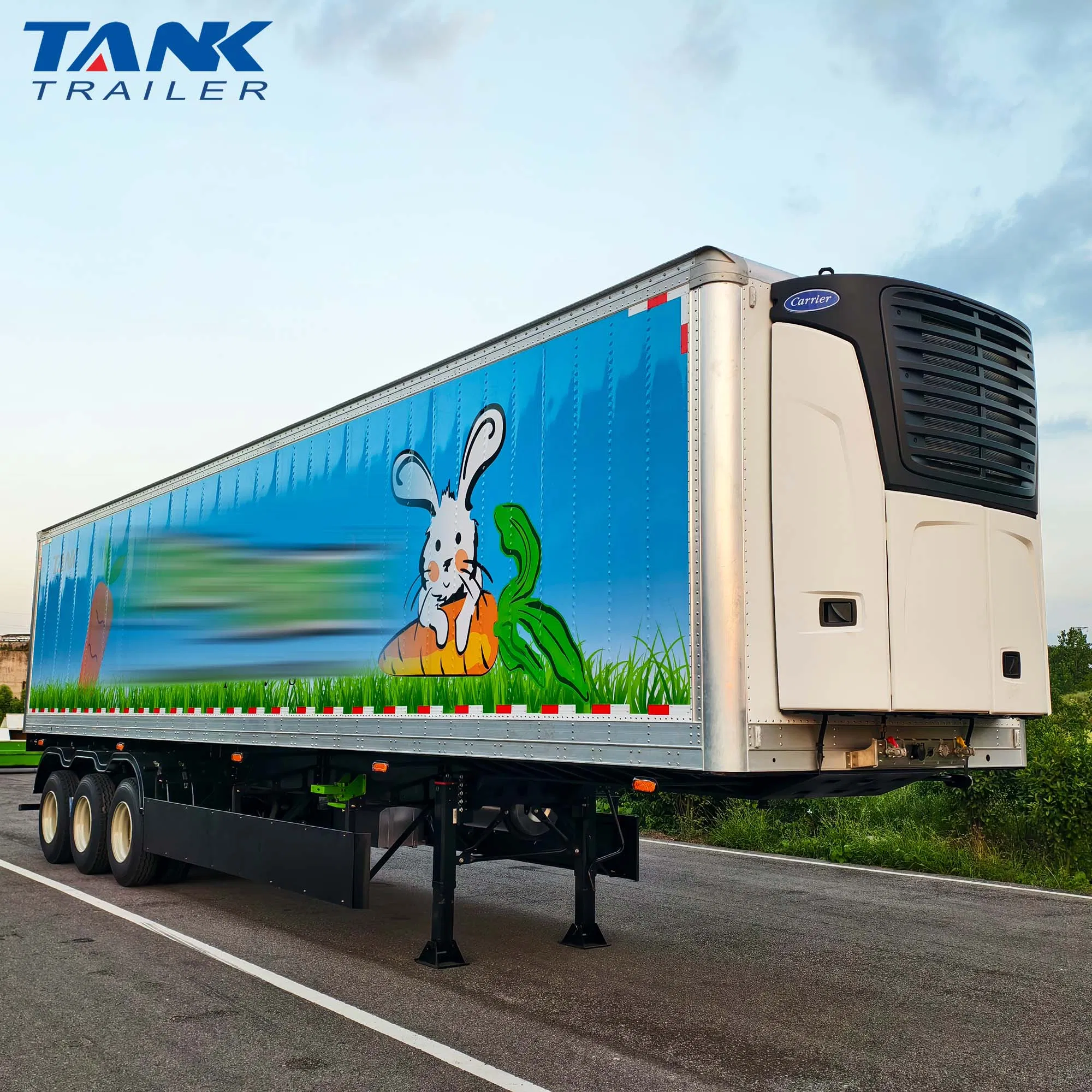 2/3 Axles 40tons Refrigerator Refrigerated Freezer Cooling Van Refrigerated Container Truck Semi Trailer for Meat Fish Transporting