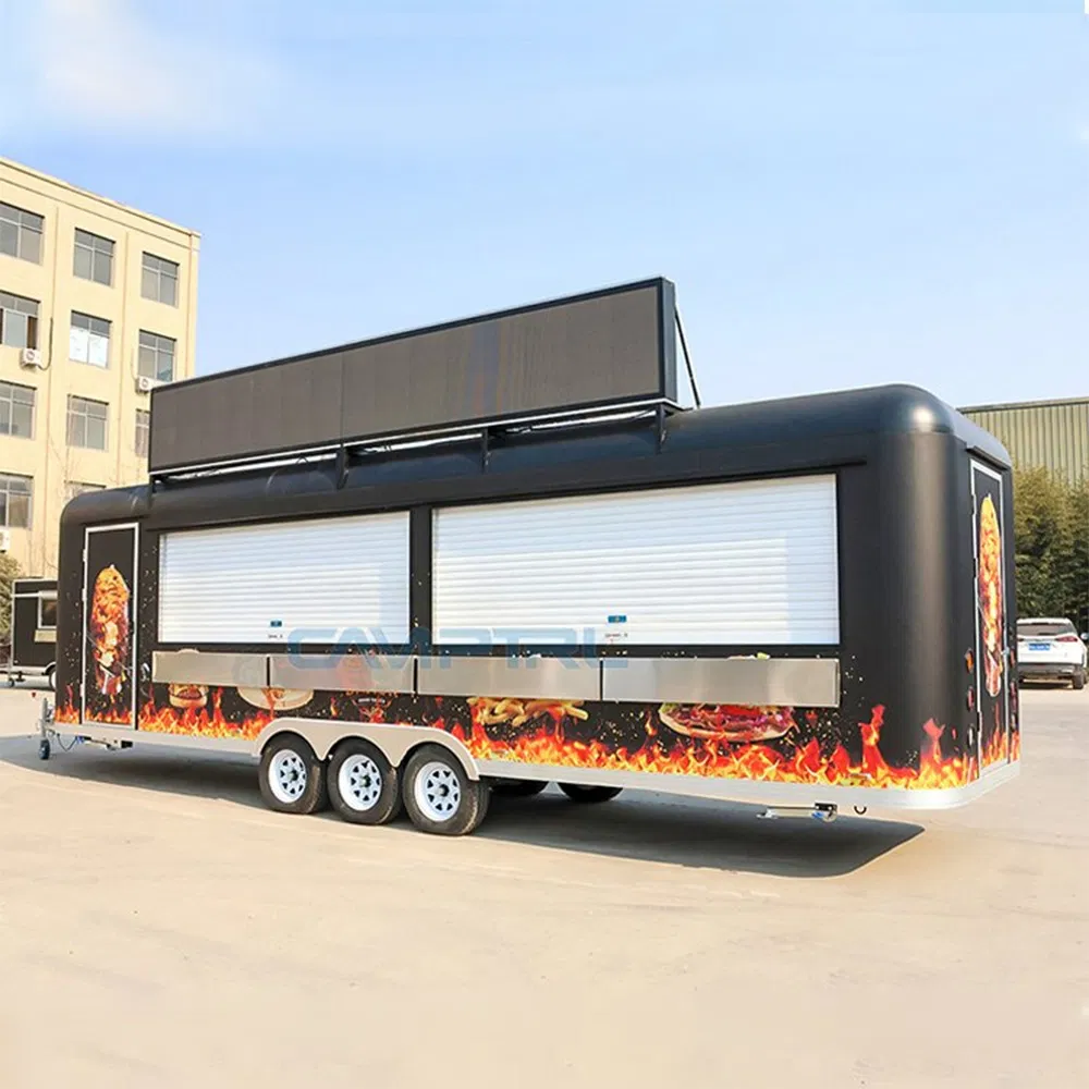 Factory Price Concession Trailers Food Trucks Pizza Bakery Food Cart Mobile Restaurant Food Trailer with Full Kitchen