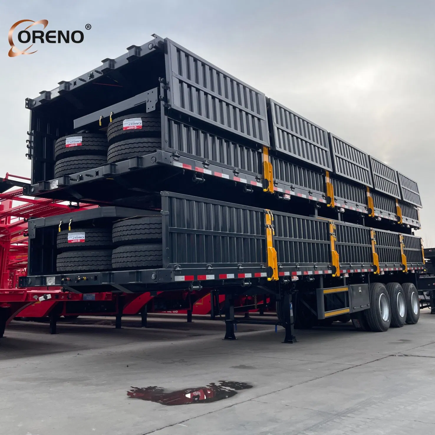 Factory 1.6m 1.8m 2m 2.2m Animal Transport 40-100t 3 Axles Sidewall Livestock/ Animal/Livestock/Beer Transportfence Semi Trailer