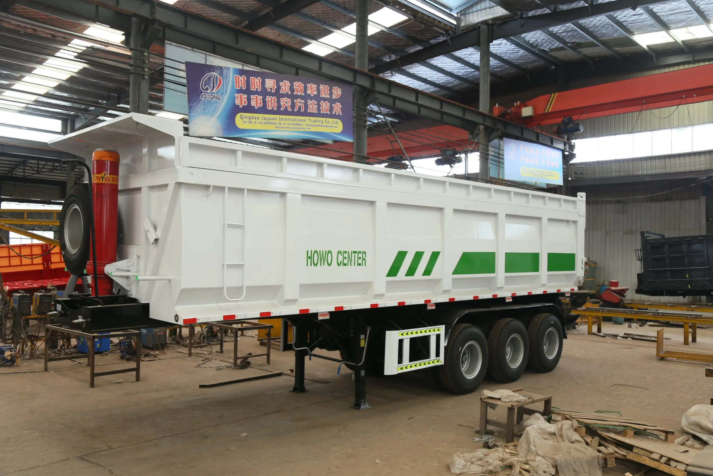 Jt Vehicle Master 3 4 Axle U-Shape Cargo Box 50 80 Ton Hydraulic Tipper Dump Semi Truck Trailer Rear Tipping Rear Trailer