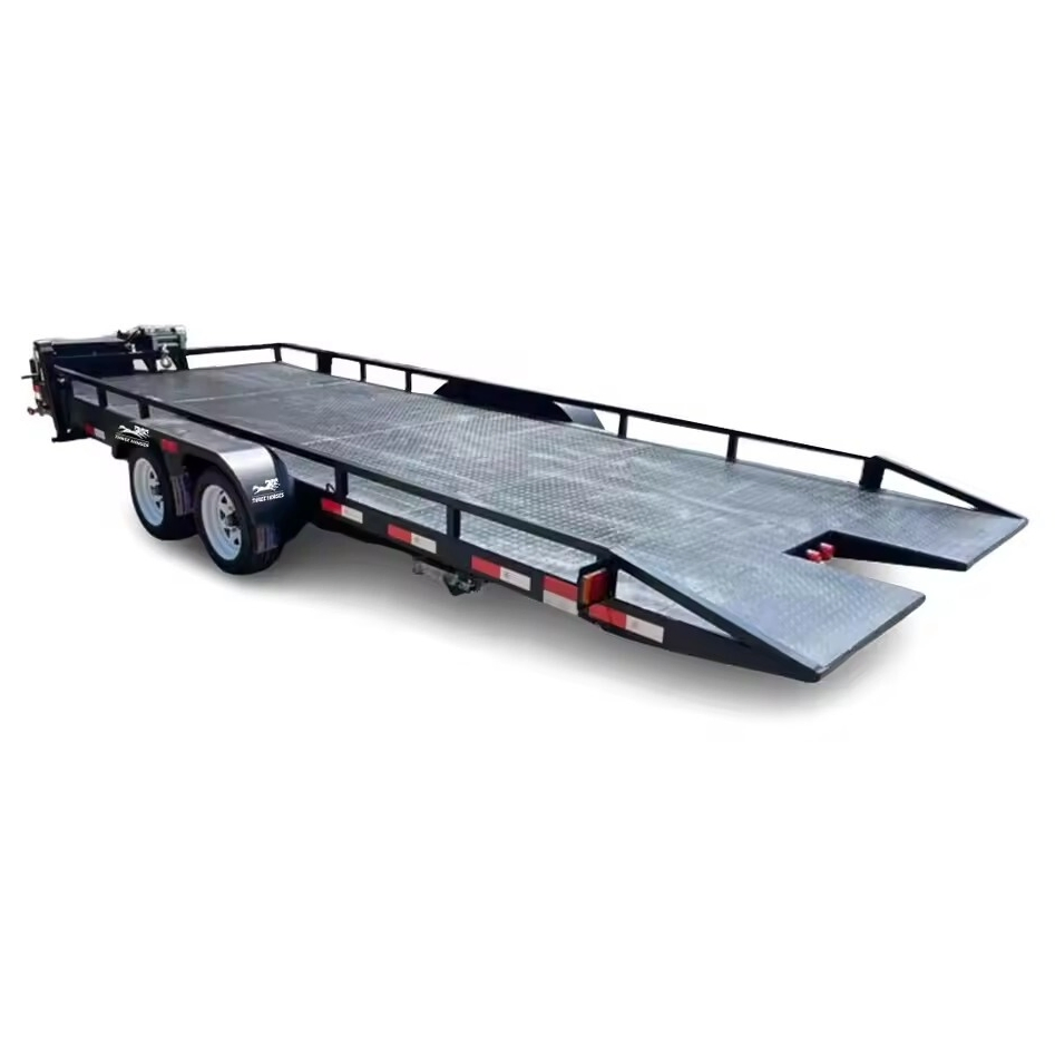 Top Durable 16 Foot Aluminum Tilt Deck Car Trailer High Performance 8X10 Car Hauler