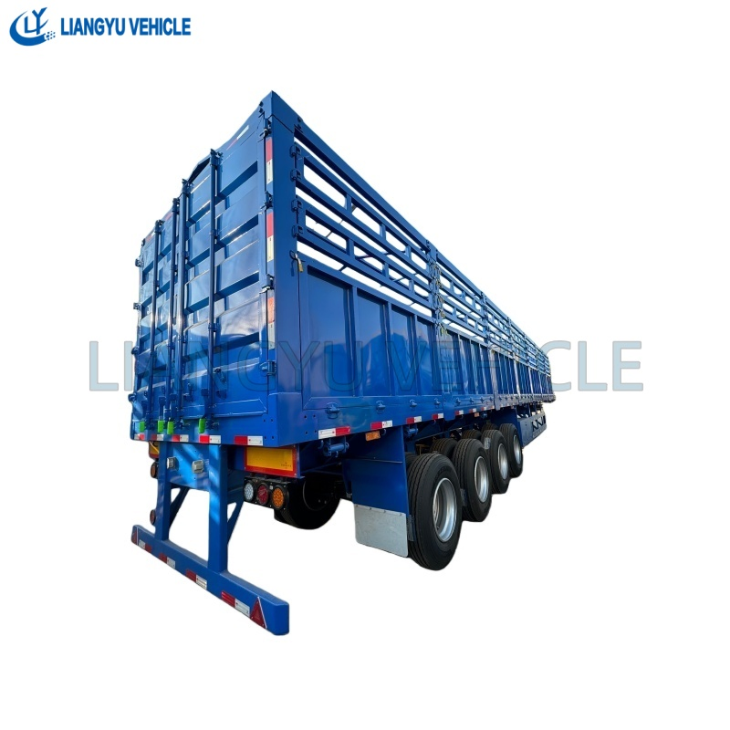 Fence Cargo Semi Trailer 42cmb 45cmb 50cmb 2 Axles 3 Axles 4 Axles 30 Tons 50 Tons 60 Tons Stake Semi Trailer with Fuwa BPW Axles