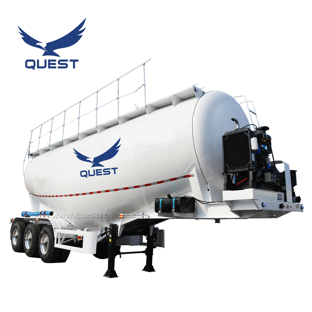 50tons 40cbm Silo Dry Bulk Cement Powder Tanker Semi Trailers for Sale