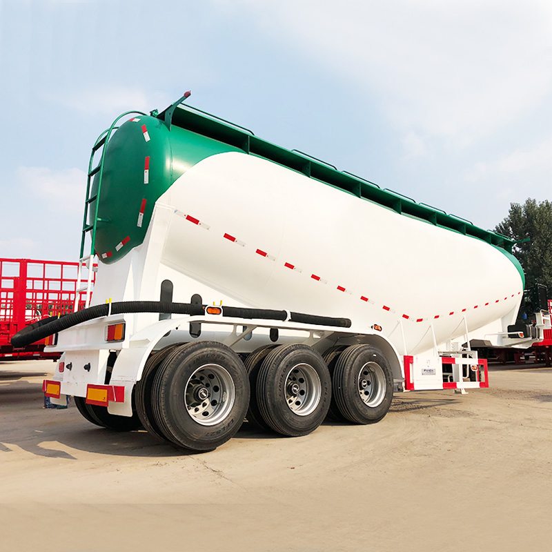 3 Axles 40/50 Cbm Bottom Aluminum V Shape Discharge/Unloading Bulk Cement/Fly/Powder Material Transport Tank/Tanker Heavy Duty Truck Semi Trailer for Sale