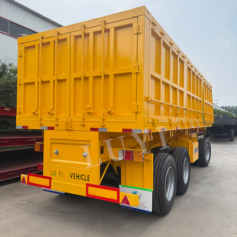 80t Flatbed Luyi Shipping 7.2m (L) × 2.5m (W) 1.5m (H) Towbar Tipper Full Trailer