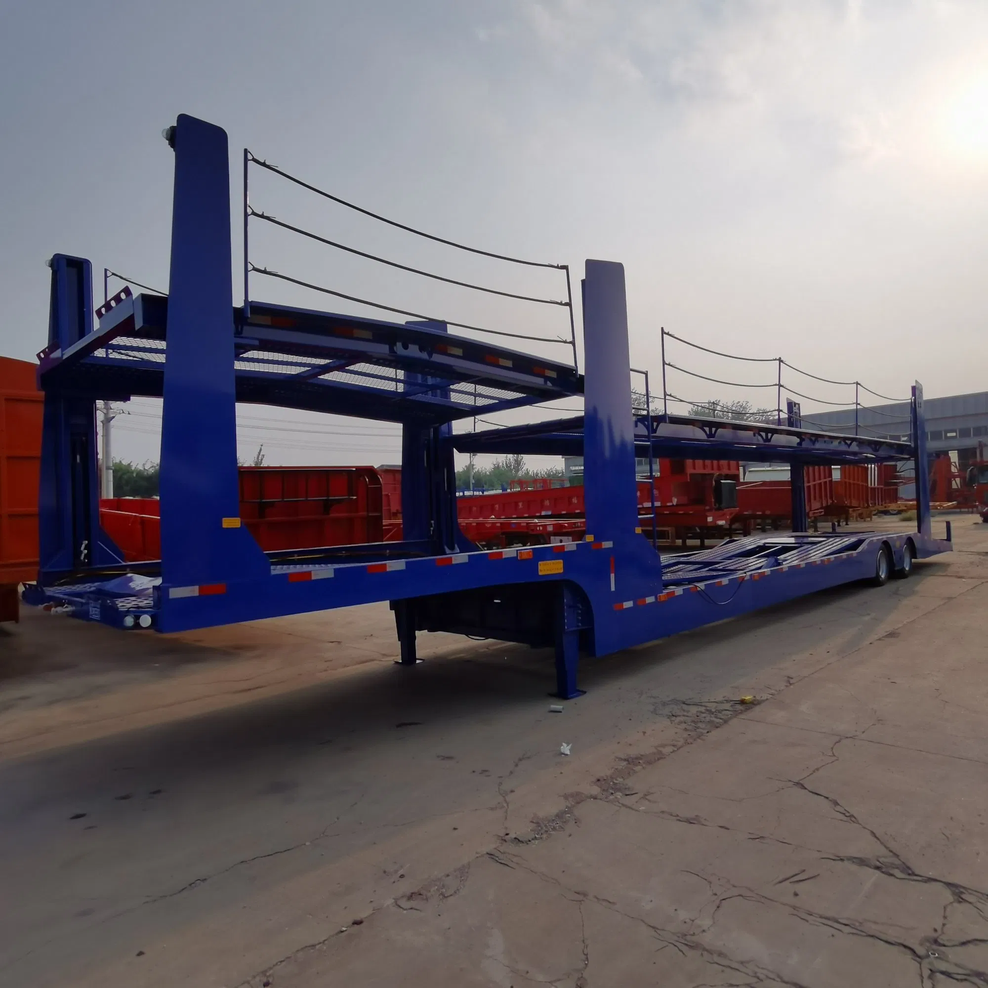 24V Electric Pump System Two-Axle Car Trailer Car Carrier Semi Trailer