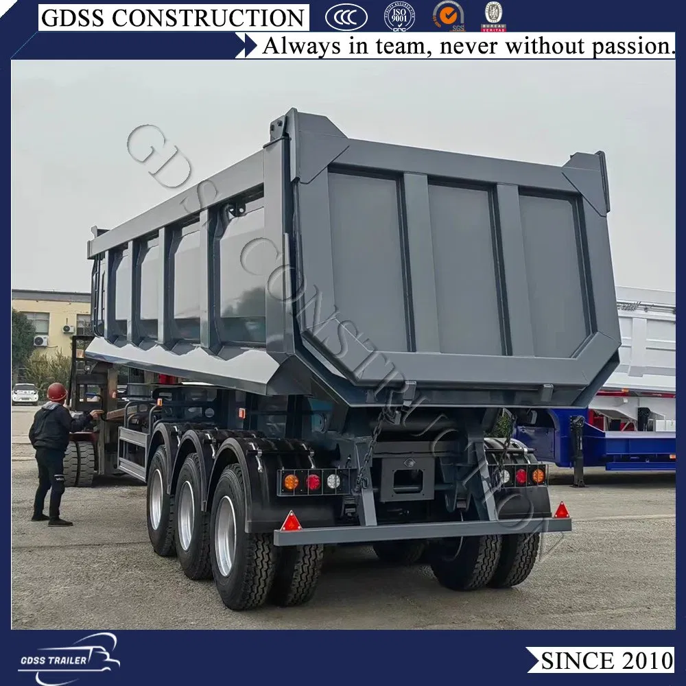 Hydraulic Side Dump 3 Axle 70ton Heavy Tipper Semi Trailer