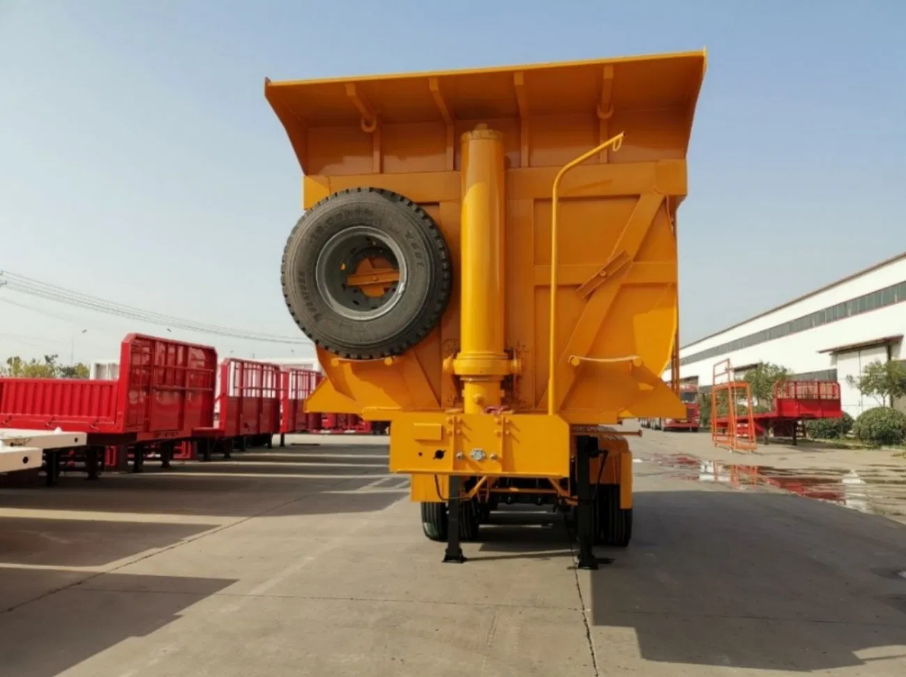 High Quality 2-Axle 40cbm Back Dump Semi Trailer Hydraulic Tipper Sand Transport Trailer