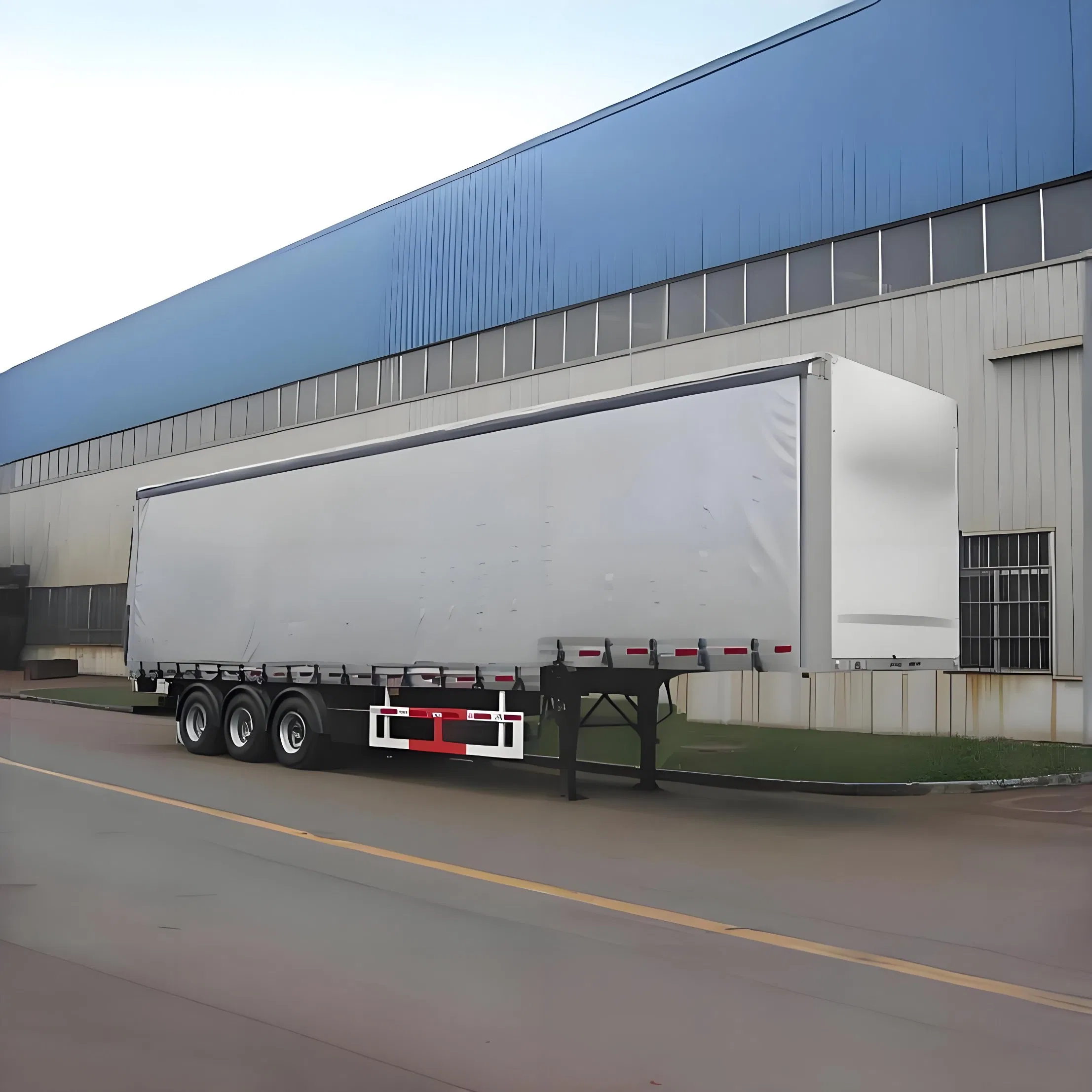 Cargo Transport Dry Van Type Box Semi Trailer 60 Tons 45FT Opan Wing Van Box Semi Trailer Curtain Semi Truck Trailerebs Side Curtain