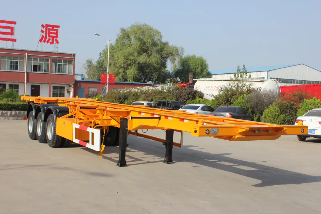 45ft skeleton container semi trailer