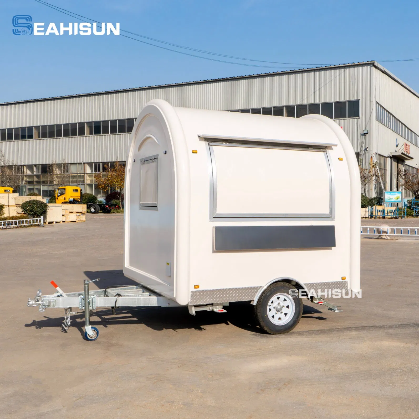 Snack Ice Crream Hot Dogs Coffee Chips Candy Catering Round Shape Mini Cheap Price Street Fast Food Cart Mobile Beverage Small Food Trailer with Full Kitchen